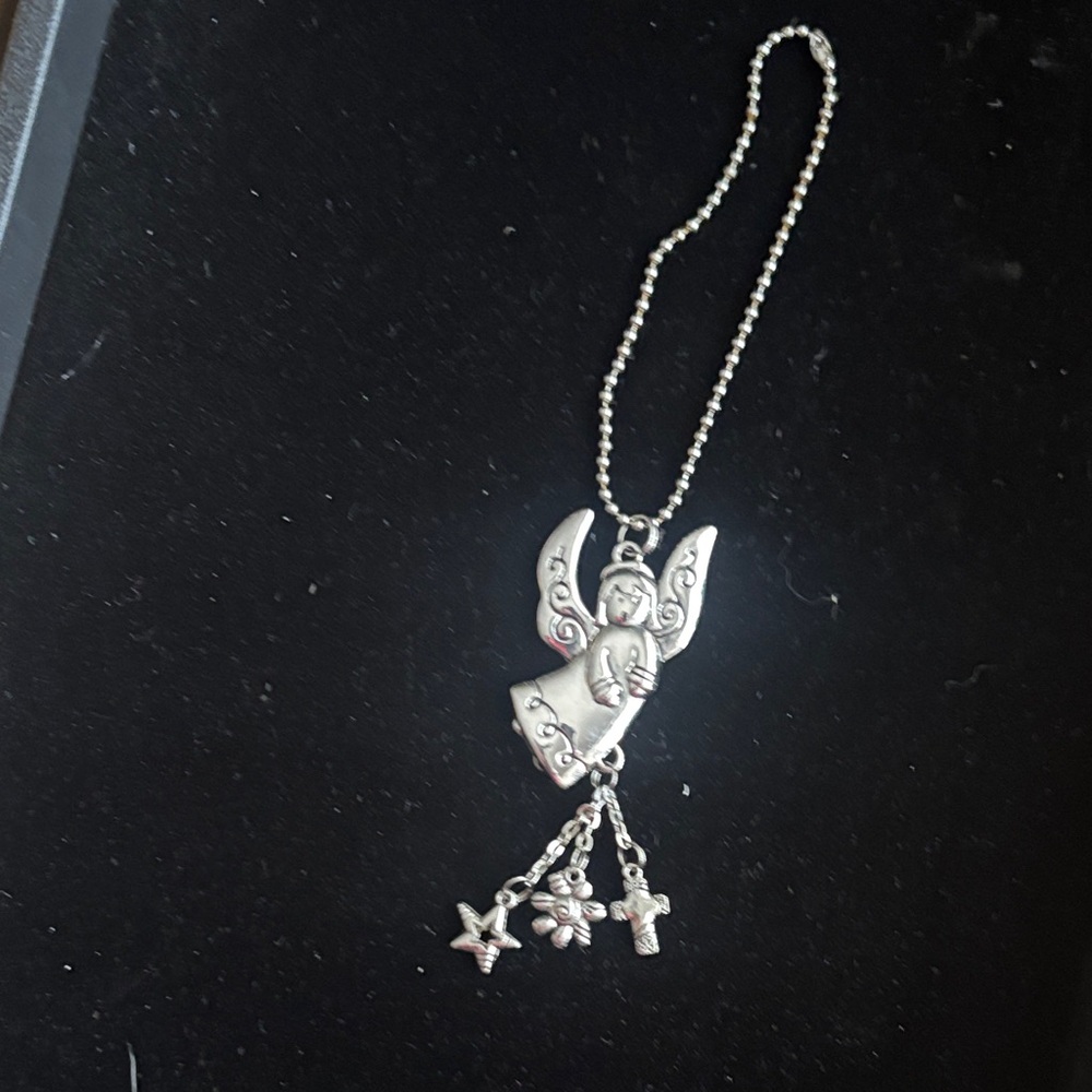 Silver Angel Pendant Car charm.